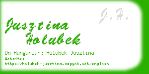 jusztina holubek business card